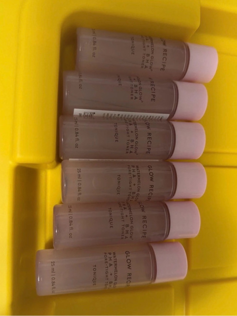 Glow Recipe Pink Watermelon Glow Toner Travel Size Bundle of 6